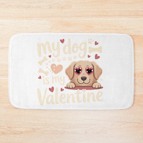 Item preview, My Dog Is My Valentine Funny Pet Single Anti Valentine Typography Humor Shirt designed and sold by GiftsForge.