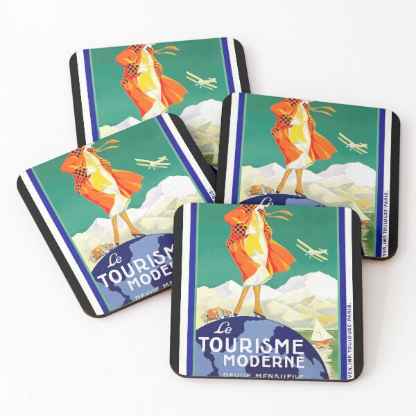 Item preview, Vintage Art Deco Travel Poster | Le Tourisme Moderne Magazine | 1920s Fashion & Modernity | Lafon Design Print designed and sold by artofuniverse.
