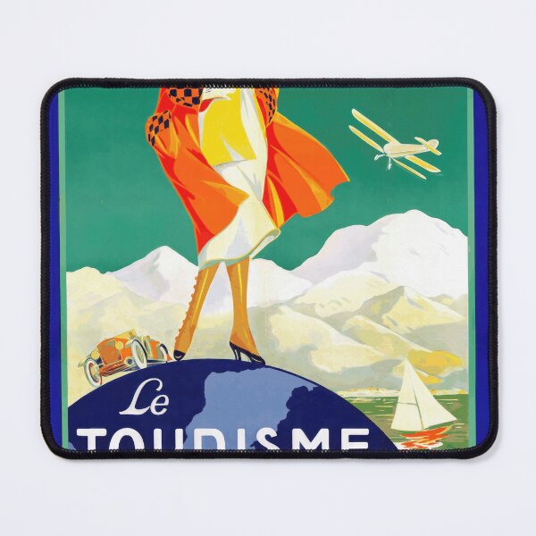 Item preview, Vintage Art Deco Travel Poster | Le Tourisme Moderne Magazine | 1920s Fashion & Modernity | Lafon Design Print designed and sold by artofuniverse.