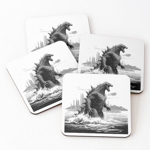 Item preview, Giant Sea Monster Rising | Kaiju-Inspired Creature Art | Cinematic Ocean Destruction Scene designed and sold by inkoutninja.