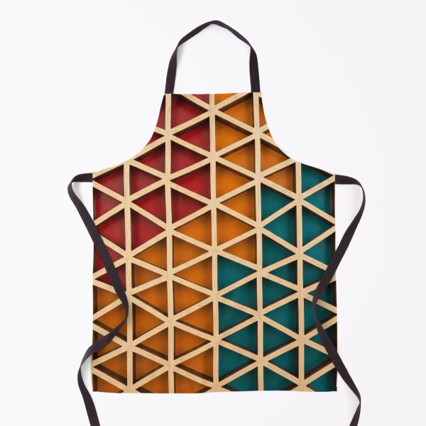 Aperçu de l'œuvre Treillis triangulaire en bois rétro créée et vendue par Kaleidoscope Print.