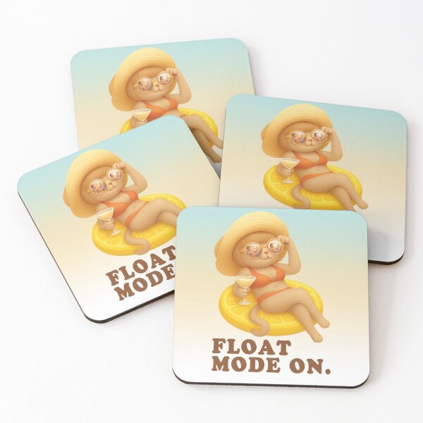 Item preview, Float Mode On – Summer Cat Lemon Pool Party designed and sold by ZKOZKOHI.