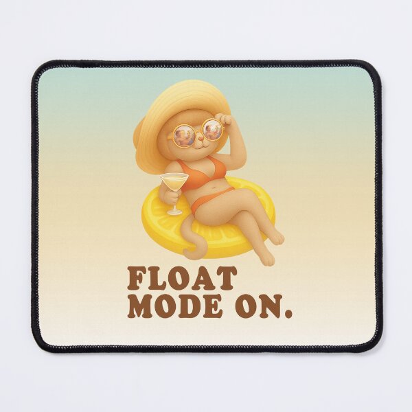Item preview, Float Mode On – Summer Cat Lemon Pool Party designed and sold by ZKOZKOHI.