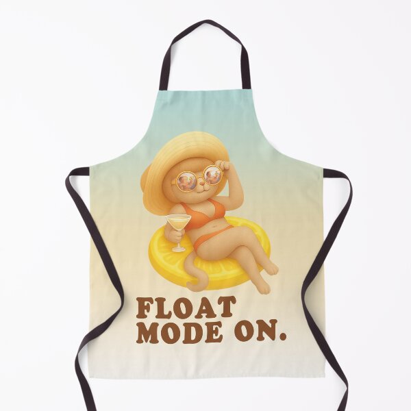 Item preview, Float Mode On – Summer Cat Lemon Pool Party designed and sold by ZKOZKOHI.