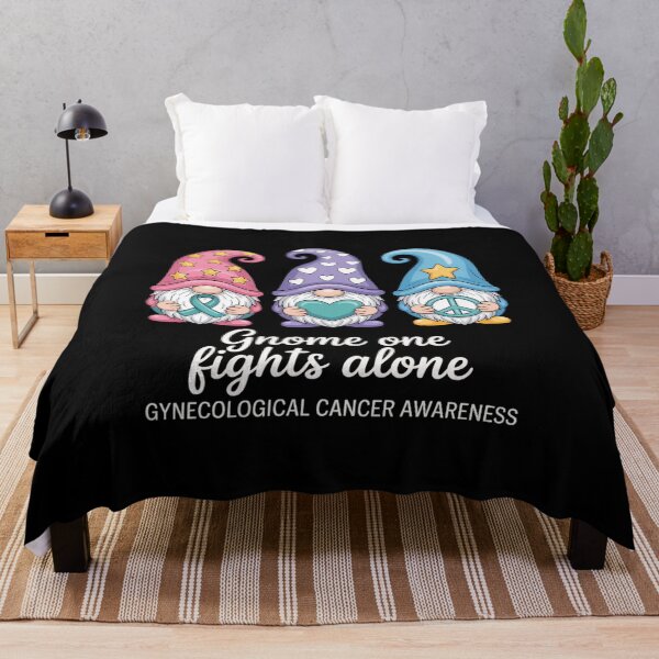 Item preview, Gnome One Fights Alone Gynecological Cancer Awareness designed and sold by RonnasJackson.