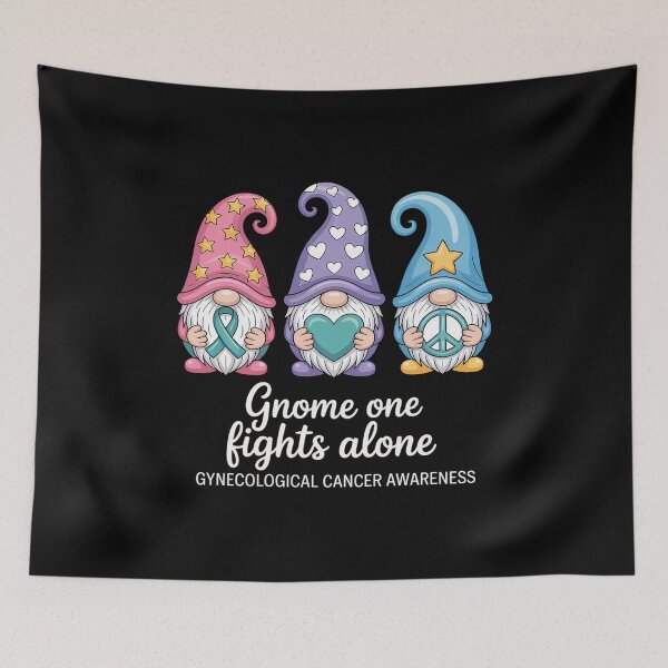 Item preview, Gnome One Fights Alone Gynecological Cancer Awareness designed and sold by RonnasJackson.
