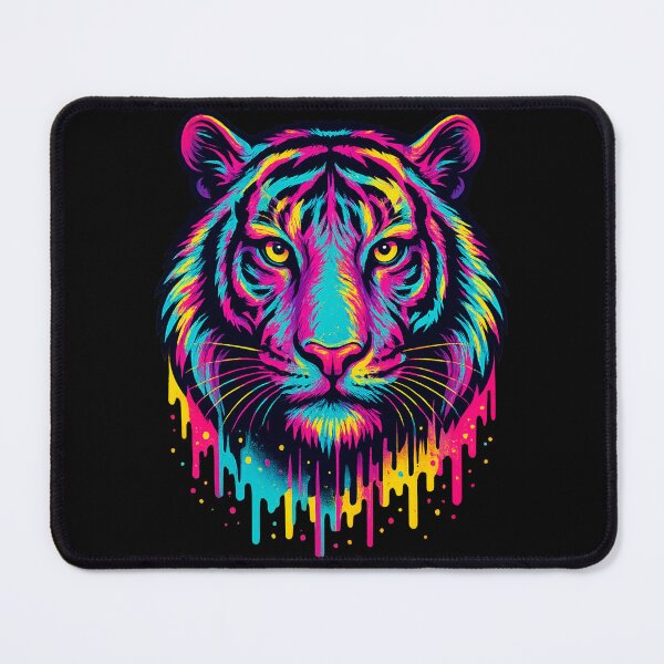 Item preview, Neon Drip Tiger Face T-Shirt designed and sold by LarryMBrown.