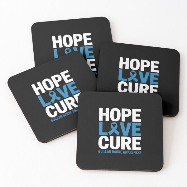 Item preview, Guillain Barre Syndrome Awareness Hope Love Cure Blue Ribbon designed and sold by RonnasJackson.
