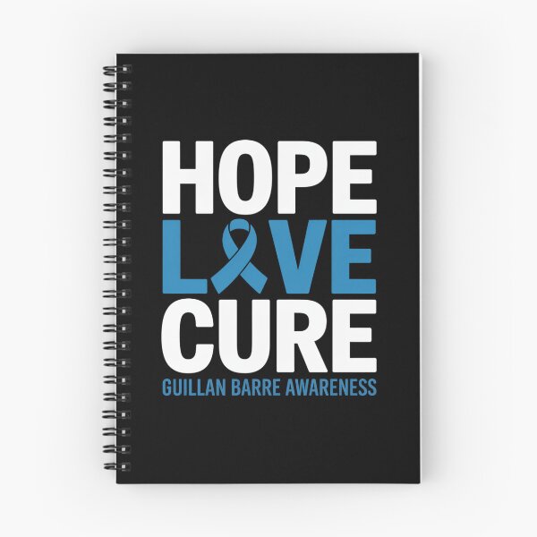 Item preview, Guillain Barre Syndrome Awareness Hope Love Cure Blue Ribbon designed and sold by RonnasJackson.