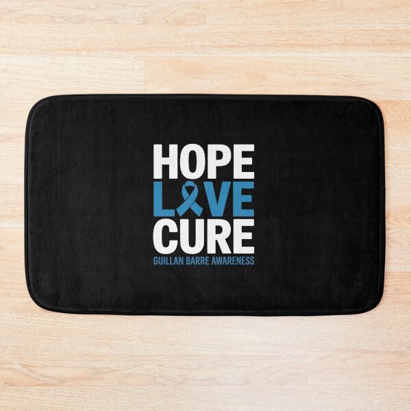 Item preview, Guillain Barre Syndrome Awareness Hope Love Cure Blue Ribbon designed and sold by RonnasJackson.