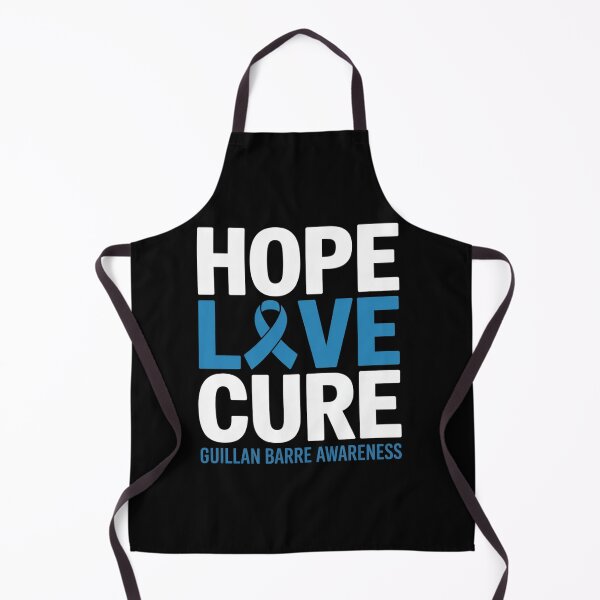 Item preview, Guillain Barre Syndrome Awareness Hope Love Cure Blue Ribbon designed and sold by RonnasJackson.