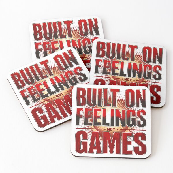 Item preview, Built On Feelings Not Games Bold Love & Motivation Quote Typography Design designed and sold by Aarvya Fashion Club ( A.F.C ).