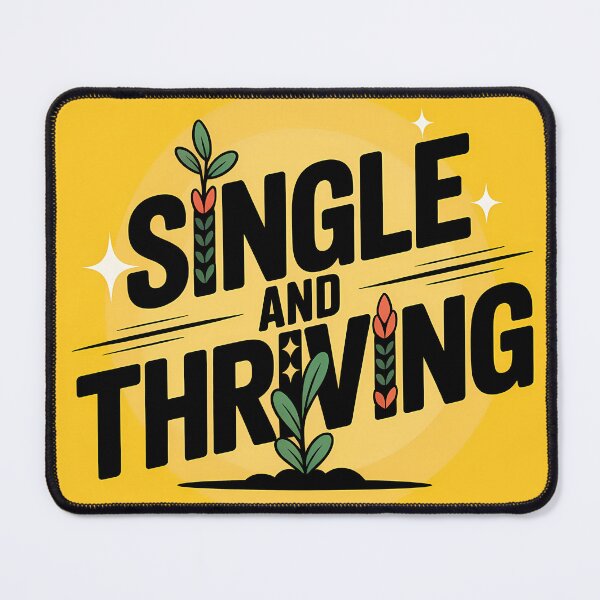 Item preview, Single And Thriving Funny Valentine Typography Self Love Anti Valentine Shirt designed and sold by GiftsForge.