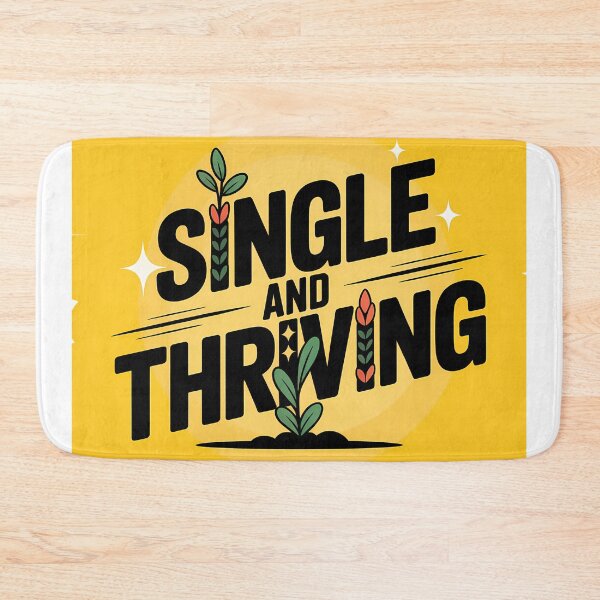 Item preview, Single And Thriving Funny Valentine Typography Self Love Anti Valentine Shirt designed and sold by GiftsForge.