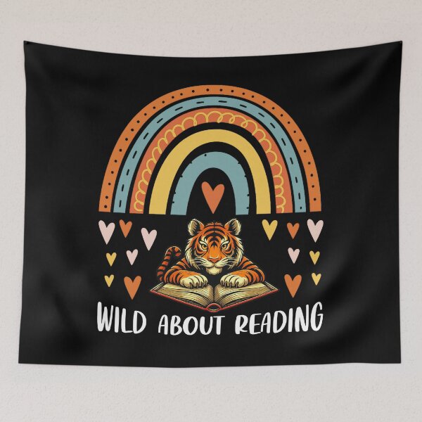 Item preview, Wild About Reading Tiger T-Shirt designed and sold by LarryMBrown.