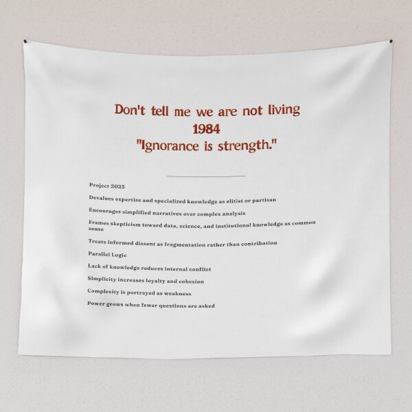 Item preview, ✴️ DON'T TELL ME WE ARE NOT LIVING 1984 - IGNORANCE IS STRENGTH ✴️ designed and sold by WheelieGdArt.