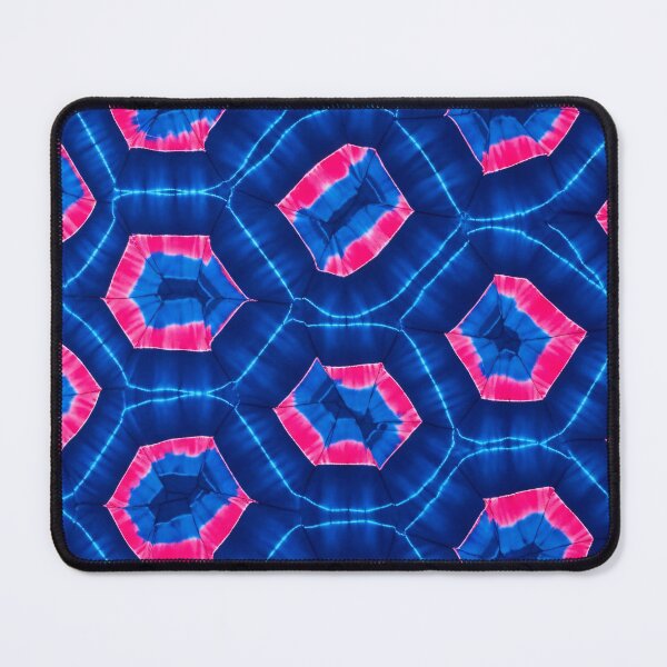 Item preview, Indigo Shibori Hexagon Tie-Dye designed and sold by Kaleidoscope Print.