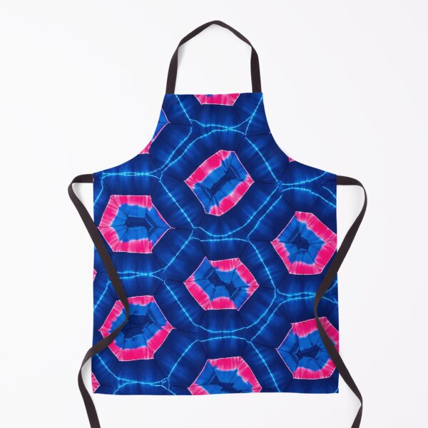Item preview, Indigo Shibori Hexagon Tie-Dye designed and sold by Kaleidoscope Print.