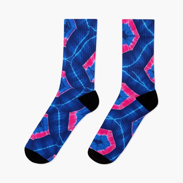 Item preview, Indigo Shibori Hexagon Tie-Dye designed and sold by Kaleidoscope Print.