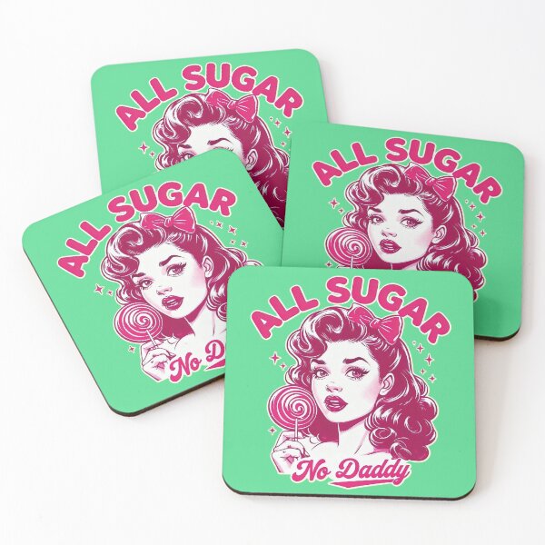 Item preview, All Sugar No Daddy - Retro Pin Up Sass Quotes designed and sold by Vicky021.