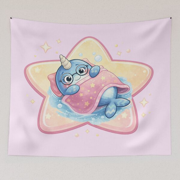 Item preview, Anti Anxie-Tee Narwhal Star- pink designed and sold by Wondergirl Wanderings.