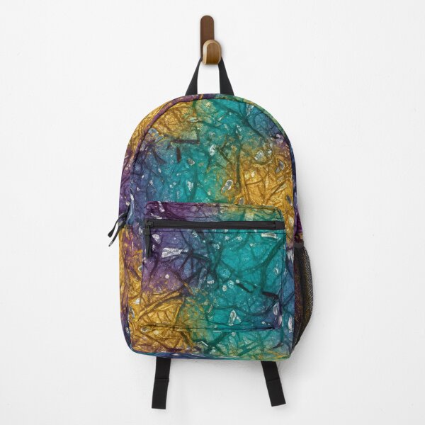 Item preview, Teal Violet Gold Fiber Mosaic designed and sold by Kaleidoscope Print.