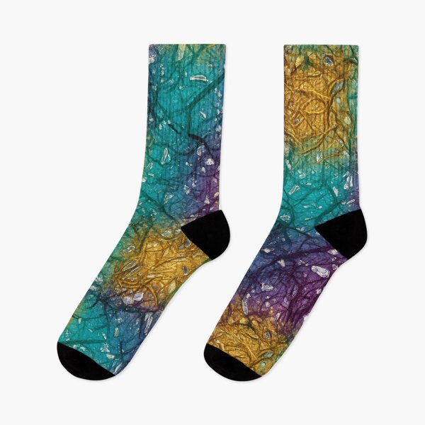 Item preview, Teal Violet Gold Fiber Mosaic designed and sold by Kaleidoscope Print.