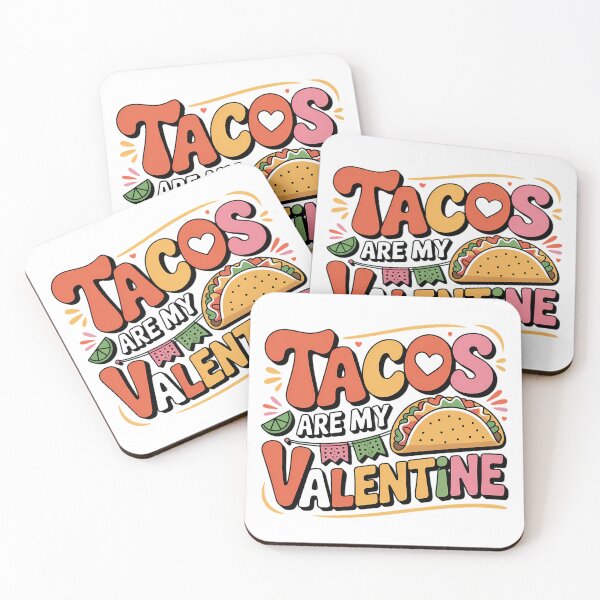 Item preview, Tacos Are My Valentine Funny Food Anti Valentine Typography Mexican Food Shirt designed and sold by GiftsForge.