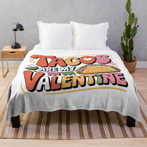Item preview, Tacos Are My Valentine Funny Food Anti Valentine Typography Mexican Food Shirt designed and sold by GiftsForge.