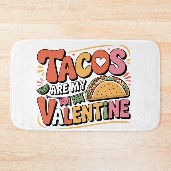 Item preview, Tacos Are My Valentine Funny Food Anti Valentine Typography Mexican Food Shirt designed and sold by GiftsForge.