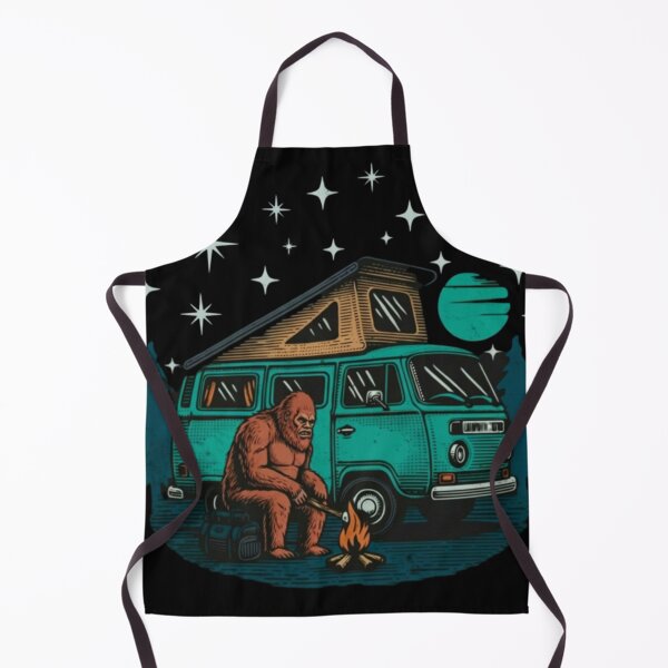 Item preview, Bigfoot - Marshmallow Roasing Van Camping Sasquatch. Give me Smores... designed and sold by Kathunk Designs.