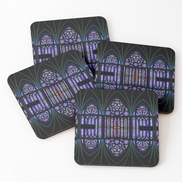 Item preview, Neon Gothic Stained Glass Window designed and sold by Kaleidoscope Print.
