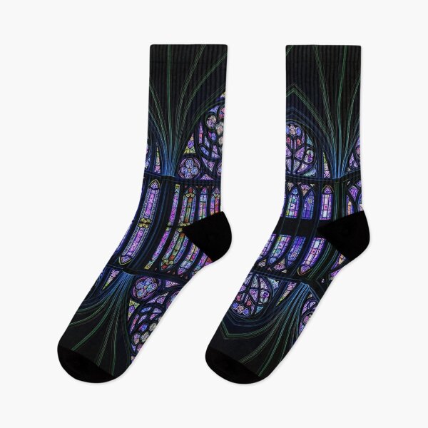 Item preview, Neon Gothic Stained Glass Window designed and sold by Kaleidoscope Print.