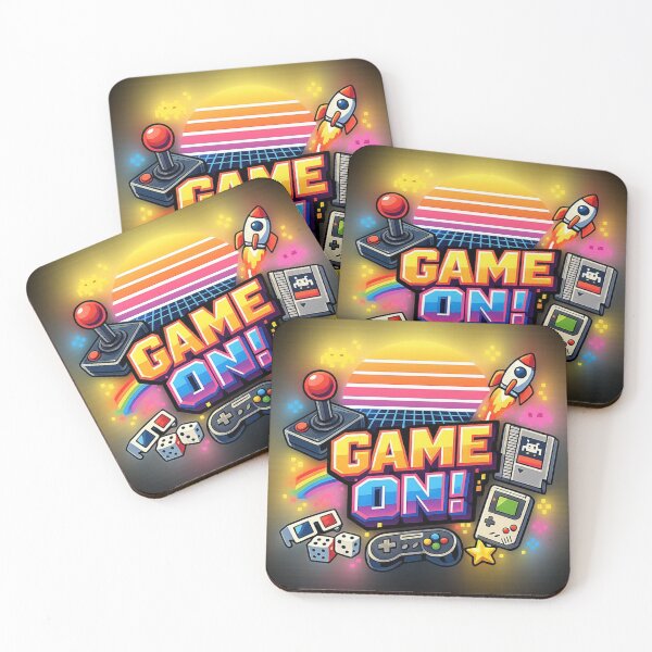 Item preview, Gaming 80s: Game On – Retro 80s Gaming Illustration designed and sold by Arte Cartoon From TagTeam Group.