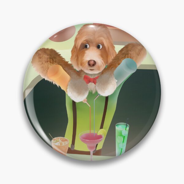 Item preview, Bartender Dog – Mixing Drinks at the Neon Bar designed and sold by ZKOZKOHI.