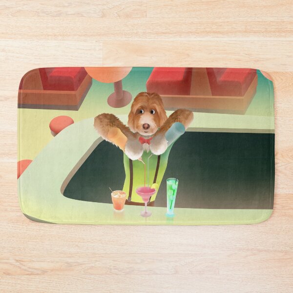 Item preview, Bartender Dog – Mixing Drinks at the Neon Bar designed and sold by ZKOZKOHI.