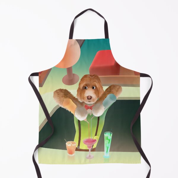 Item preview, Bartender Dog – Mixing Drinks at the Neon Bar designed and sold by ZKOZKOHI.