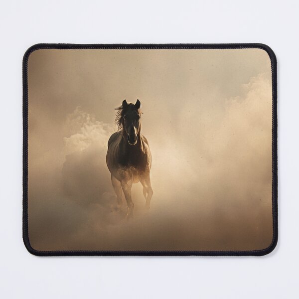 Item preview, Cinematic Wild Horse Art | A Horse Amidst Flying Dust designed and sold by FlowNestStudio.