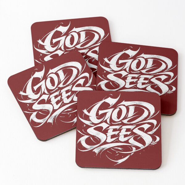 Item preview, God Sees – Bold Graffiti Typography Street Art Design designed and sold by VikArtStudio.