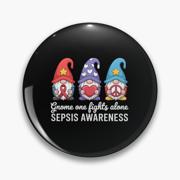Item preview, Gnome One Fights Alone Sepsis Awareness designed and sold by Rrettgison.