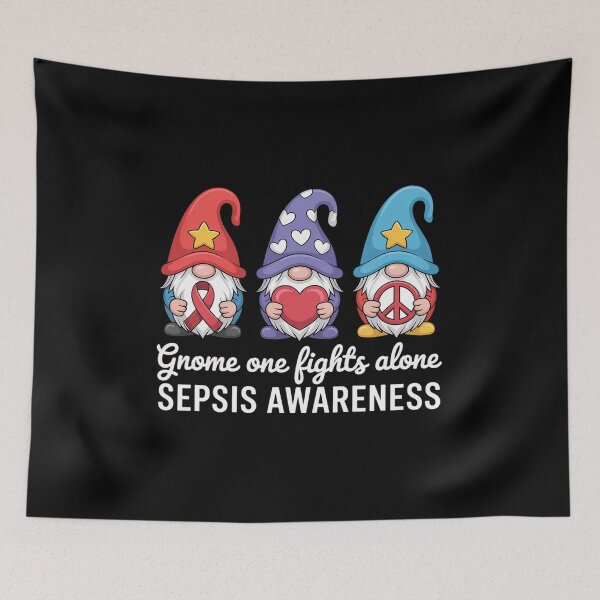 Item preview, Gnome One Fights Alone Sepsis Awareness designed and sold by Rrettgison.