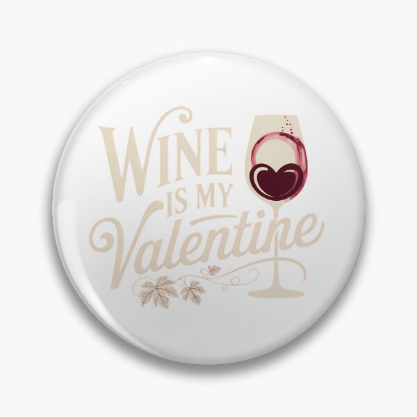 Item preview, Wine Is My Valentine Funny Drink Anti Valentine Typography Humor Gift Shirt designed and sold by GiftsForge.
