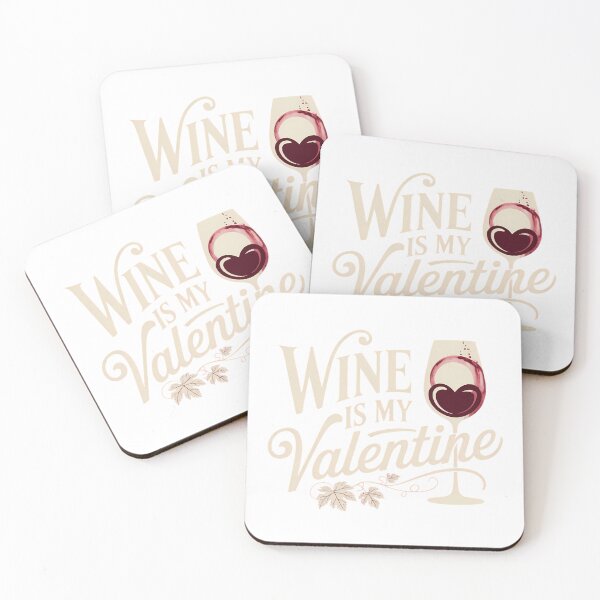 Item preview, Wine Is My Valentine Funny Drink Anti Valentine Typography Humor Gift Shirt designed and sold by GiftsForge.
