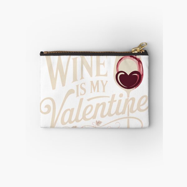 Item preview, Wine Is My Valentine Funny Drink Anti Valentine Typography Humor Gift Shirt designed and sold by GiftsForge.