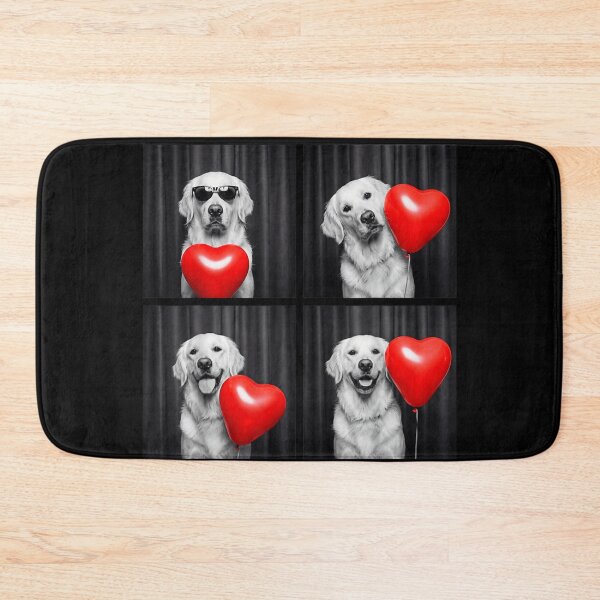 Item preview, Cute Dog With Red Heart Balloon Valentine Love Photo Collage designed and sold by Chaya Reid.