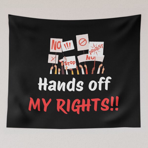 Item preview, Hands Off Protest - Bold Protest Crowd Illustration Design designed and sold by Basma Store.