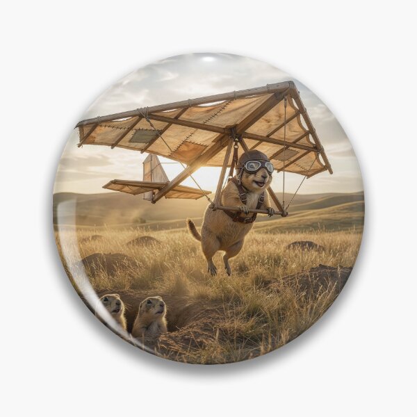 Item preview, Plucky Prairie Dog Hang Glides Over His Mates designed and sold by Tridentulus.