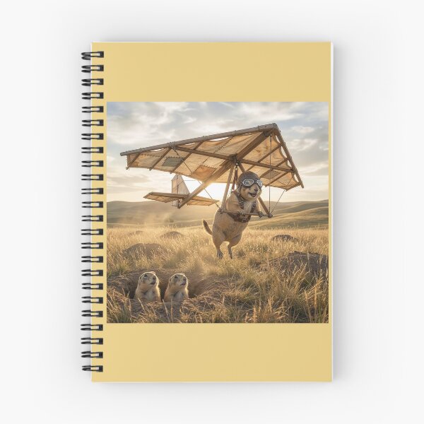 Item preview, Plucky Prairie Dog Hang Glides Over His Mates designed and sold by Tridentulus.
