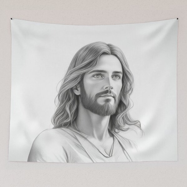 Item preview, Jesus pencil sketch ax 1 designed and sold by Warih.
