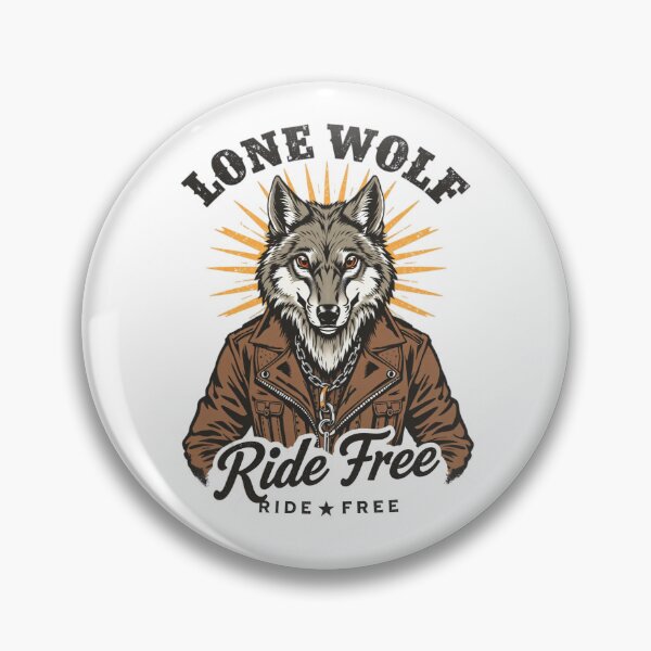 Item preview, Lone Wolf Rider American Vintage Biker Shirt designed and sold by MooDigitalArt.